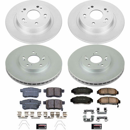 PowerStop Power Stop 2011 Honda Accord Front & Rear Z17 Evolution Geomet Coated Brake Kit CRK5935