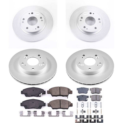 PowerStop Power Stop 11-15 Honda CR-Z Front & Rear Z17 Evolution Geomet Coated Brake Kit CRK5936