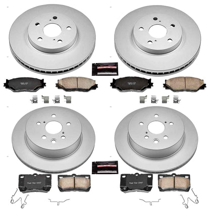 PowerStop Power Stop 10-13 Lexus IS250 Front & Rear Z17 Evolution Geomet Coated Brake Kit CRK5937