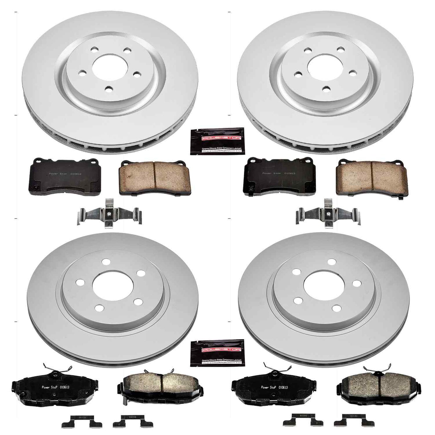 PowerStop Power Stop 2012 Ford Mustang Front & Rear Z17 Evolution Geomet Coated Brake Kit CRK5942
