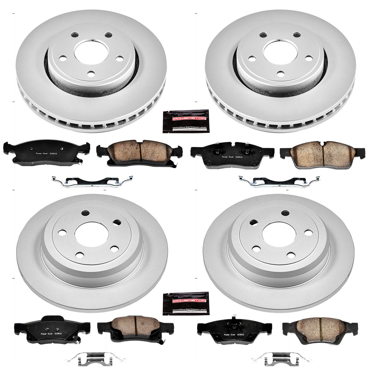 PowerStop Power Stop 11-19 Dodge Durango Front & Rear Z17 Evolution Geomet Coated Brake Kit CRK5952
