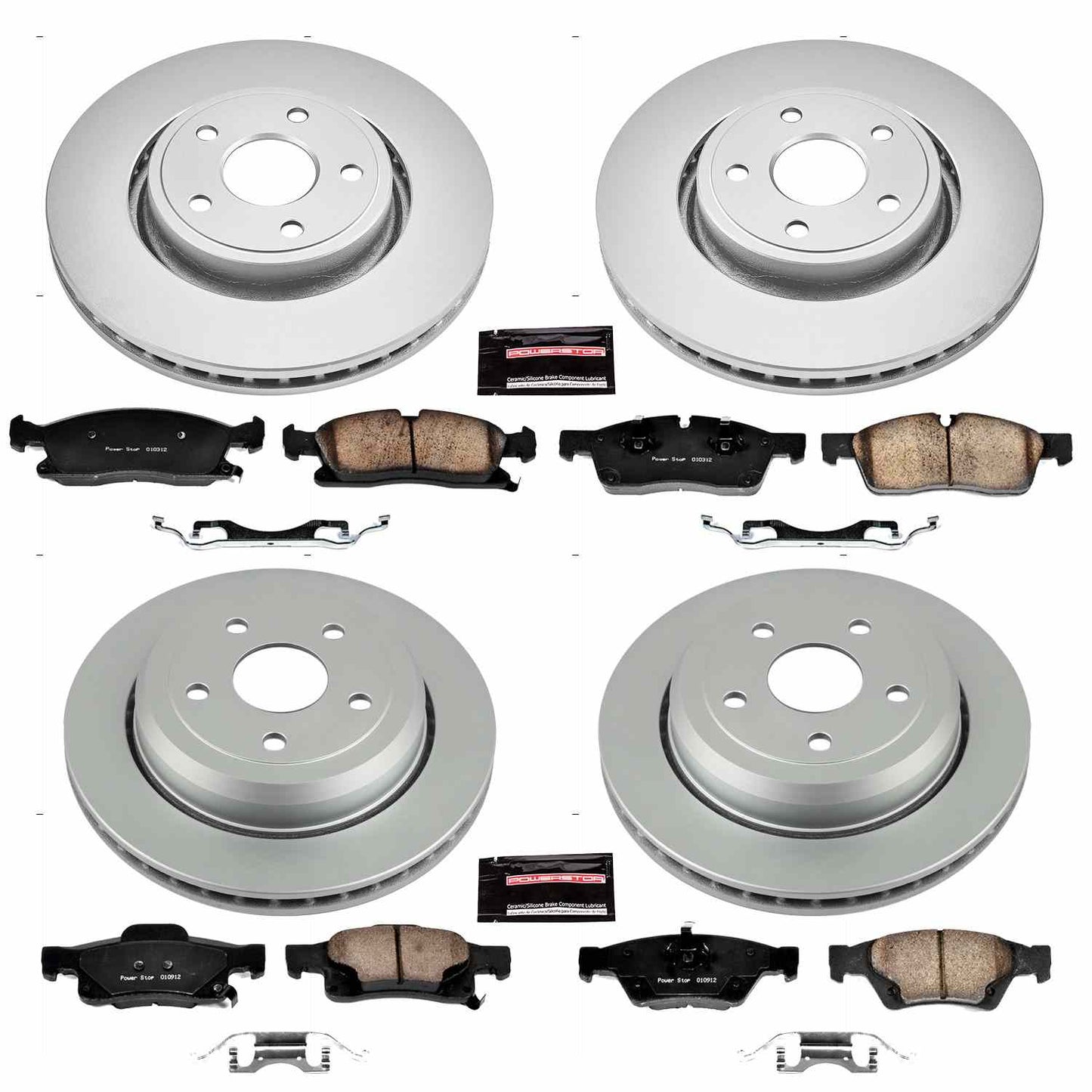 PowerStop Power Stop 11-19 Dodge Durango Front & Rear Z17 Evolution Geomet Coated Brake Kit CRK5955