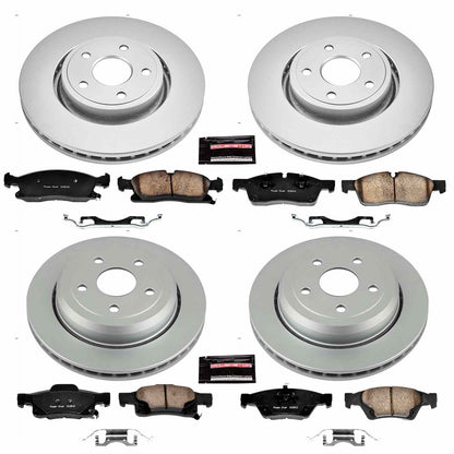 PowerStop Power Stop 11-19 Dodge Durango Front & Rear Z17 Evolution Geomet Coated Brake Kit CRK5955