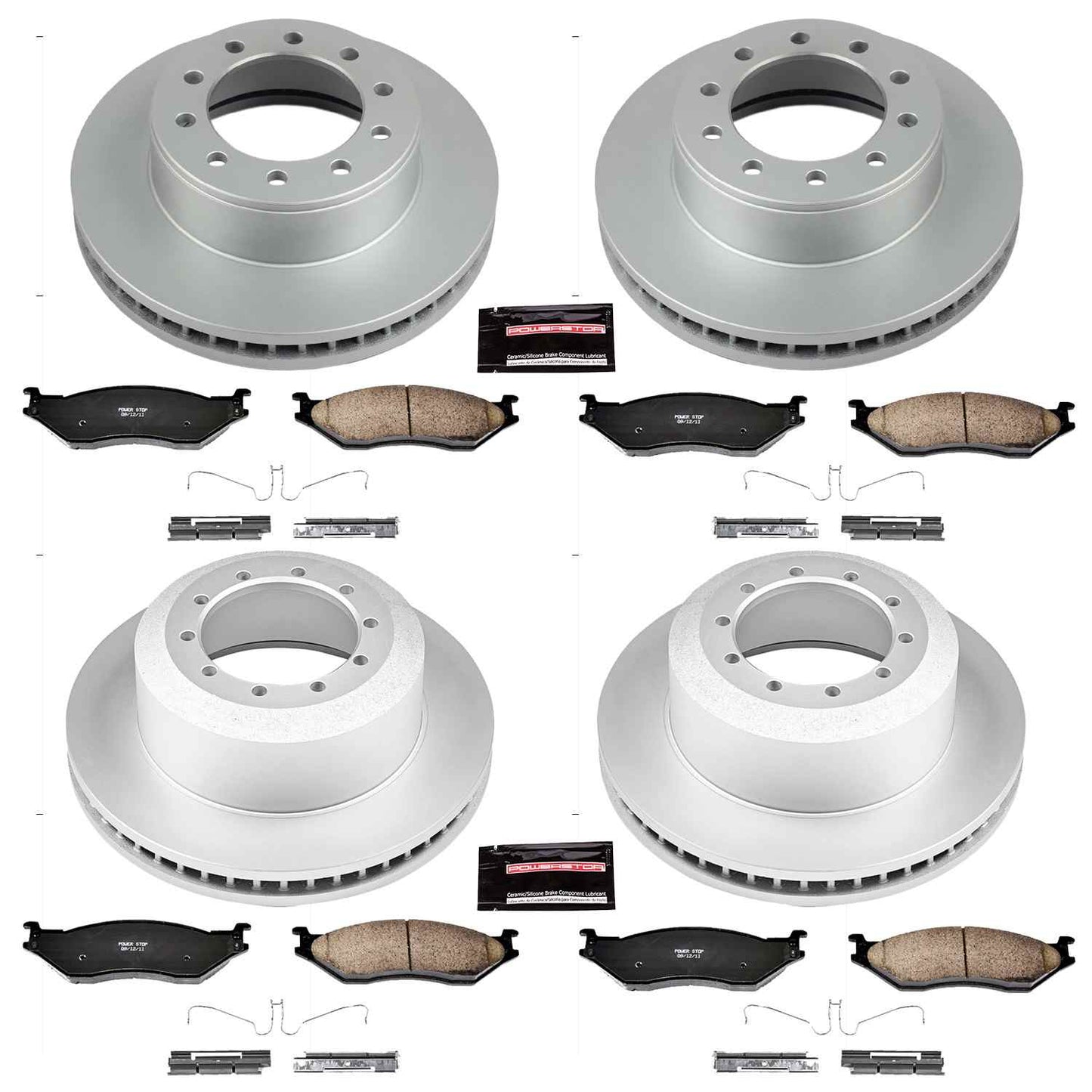 PowerStop Power Stop 05-16 Ford F-450 Super Duty Front & Rear Z17 Evolution Geomet Coated Brake Kit CRK5965
