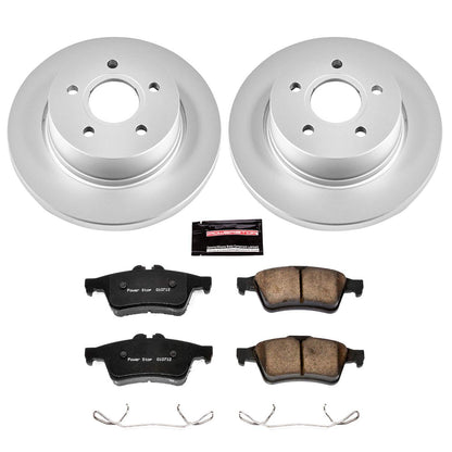 PowerStop Power Stop 12-18 Ford Focus Rear Z17 Evolution Geomet Coated Brake Kit CRK5975