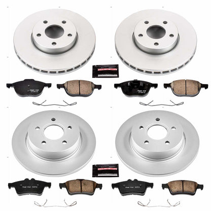 PowerStop Power Stop 12-18 Ford Focus Front & Rear Z17 Evolution Geomet Coated Brake Kit CRK5977