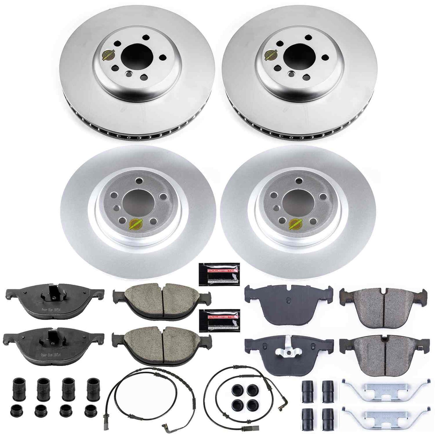PowerStop Power Stop 09-10 BMW 750i Front & Rear Z23 Evolution Sport Coated Brake Kit CRK6013