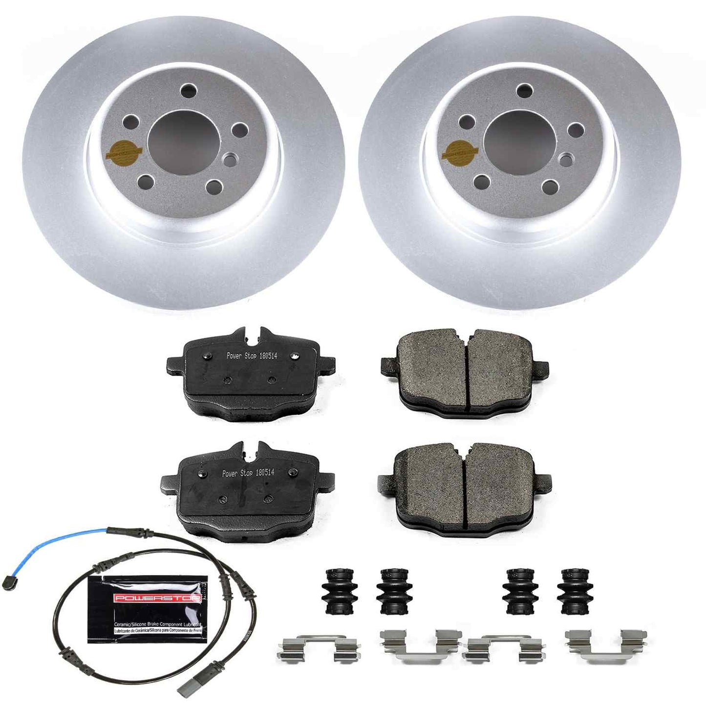 PowerStop Power Stop 11-16 BMW 550i Rear Z23 Evolution Sport Coated Brake Kit CRK6037