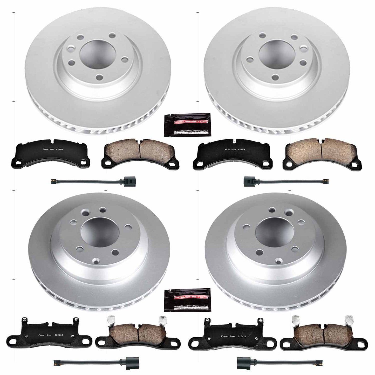 PowerStop Power Stop 11-18 Porsche Cayenne Front & Rear Z23 Evolution Sport Coated Brake Kit CRK6050