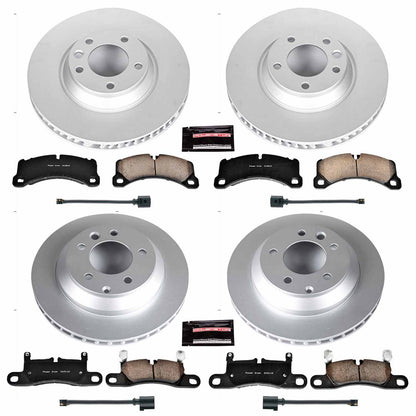 PowerStop Power Stop 11-18 Porsche Cayenne Front & Rear Z23 Evolution Sport Coated Brake Kit CRK6050