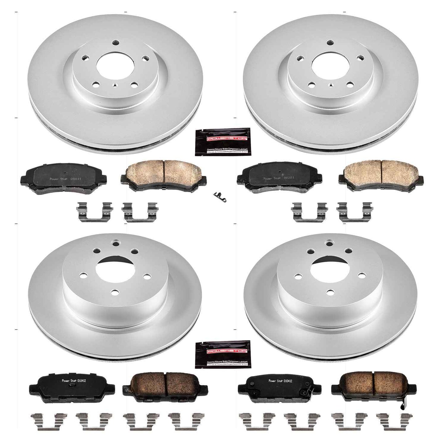 PowerStop Power Stop 09-14 Nissan Maxima Front & Rear Z17 Evolution Geomet Coated Brake Kit CRK6075