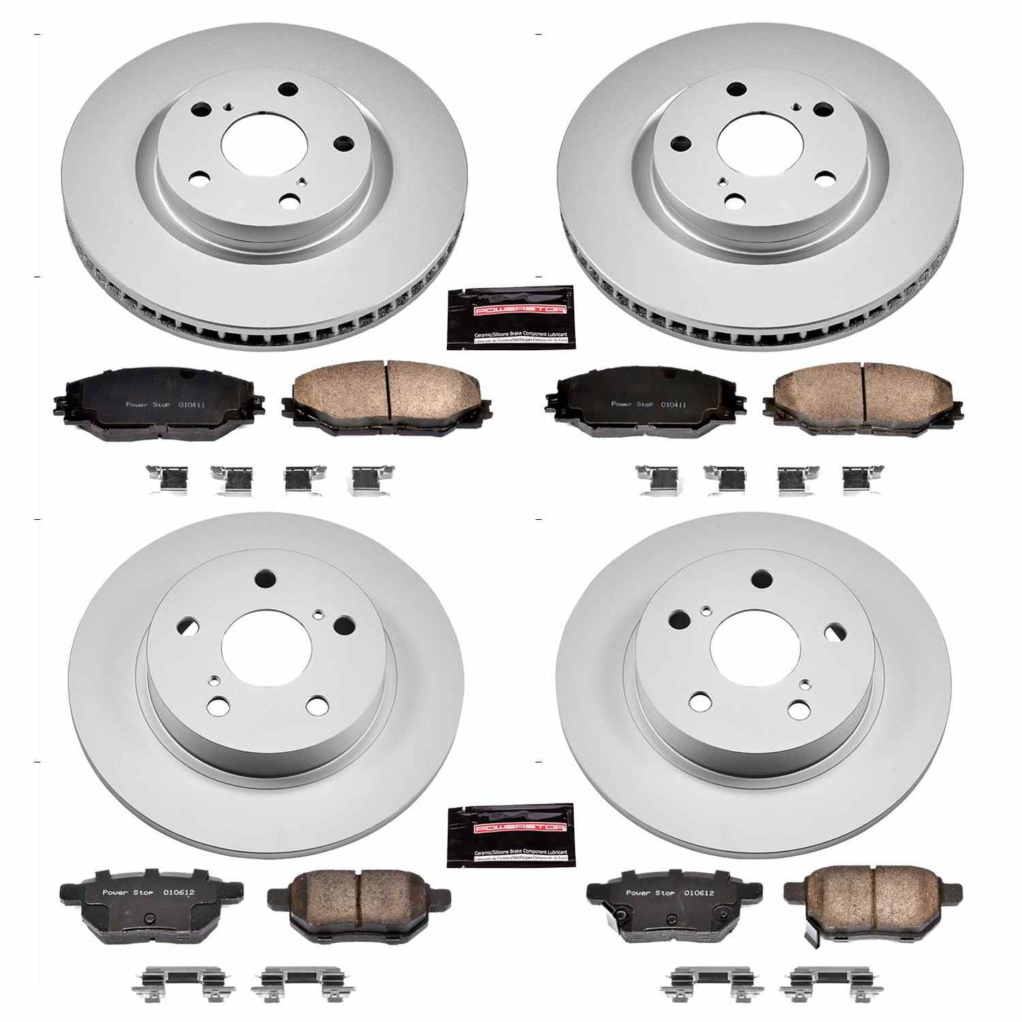 PowerStop Power Stop 11-16 Scion tC Front & Rear Z17 Evolution Geomet Coated Brake Kit CRK6076