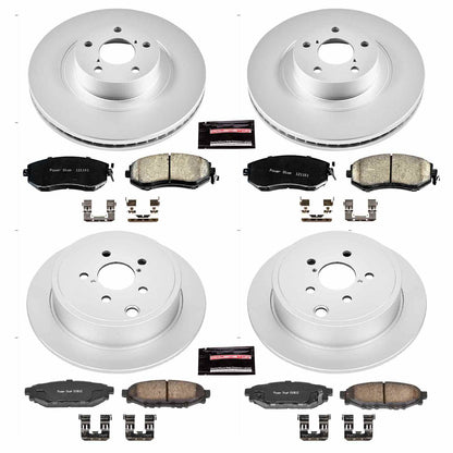 PowerStop Power Stop 10-13 Subaru Forester Front & Rear Z17 Evolution Geomet Coated Brake Kit CRK6083