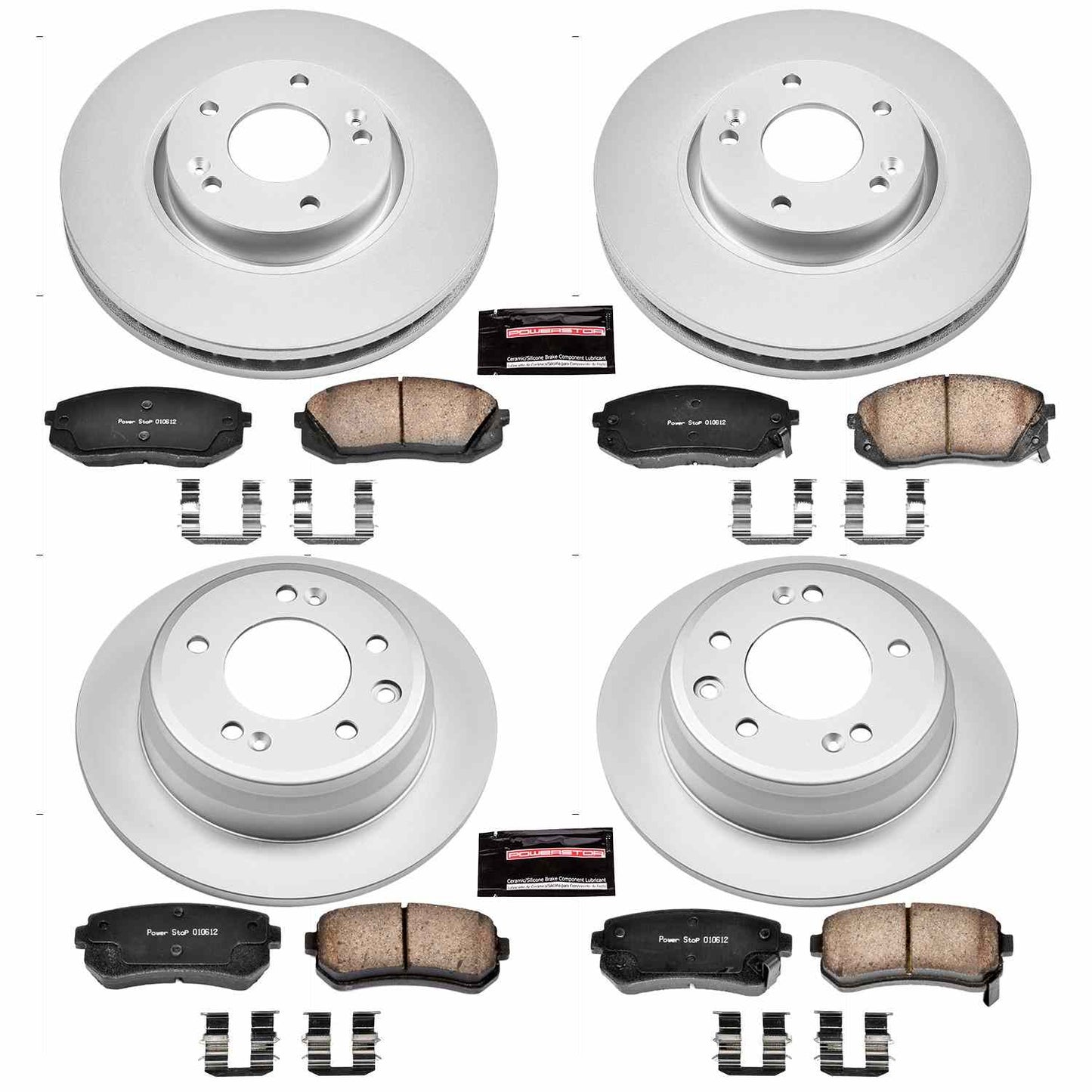PowerStop Power Stop 12-15 Hyundai Tucson Front & Rear Z17 Evolution Geomet Coated Brake Kit CRK6088