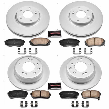 PowerStop Power Stop 12-15 Hyundai Tucson Front & Rear Z17 Evolution Geomet Coated Brake Kit CRK6088