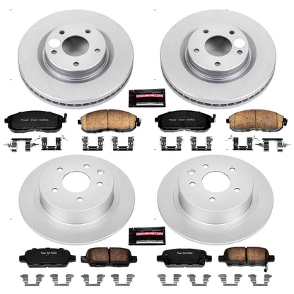 PowerStop Power Stop 11-17 Nissan Juke Front & Rear Z17 Evolution Geomet Coated Brake Kit CRK6095