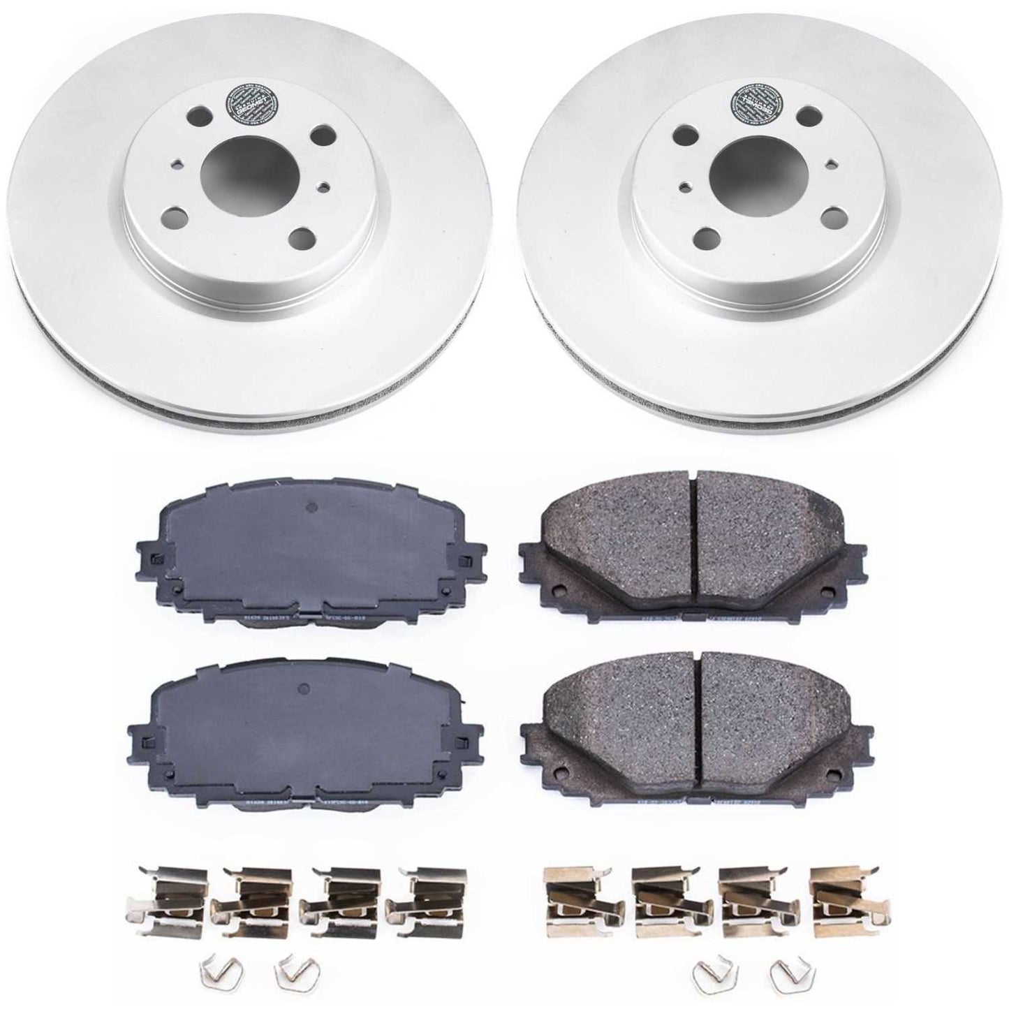 PowerStop Power Stop 12-18 Toyota Yaris Front Z17 Evolution Geomet Coated Brake Kit CRK6104