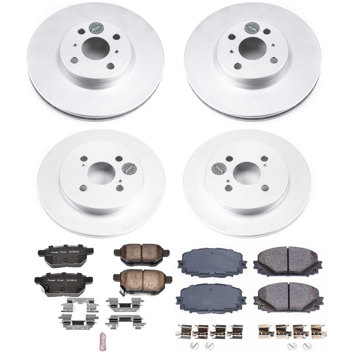PowerStop Power Stop 12-18 Toyota Yaris Front & Rear Z17 Evolution Geomet Coated Brake Kit CRK6105