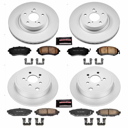 PowerStop Power Stop 08-10 Subaru Impreza Front & Rear Z17 Evolution Geomet Coated Brake Kit CRK6110