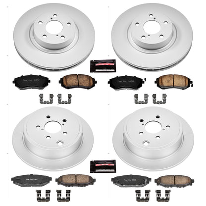 PowerStop Power Stop 08-10 Subaru Impreza Front & Rear Z17 Evolution Geomet Coated Brake Kit CRK6110