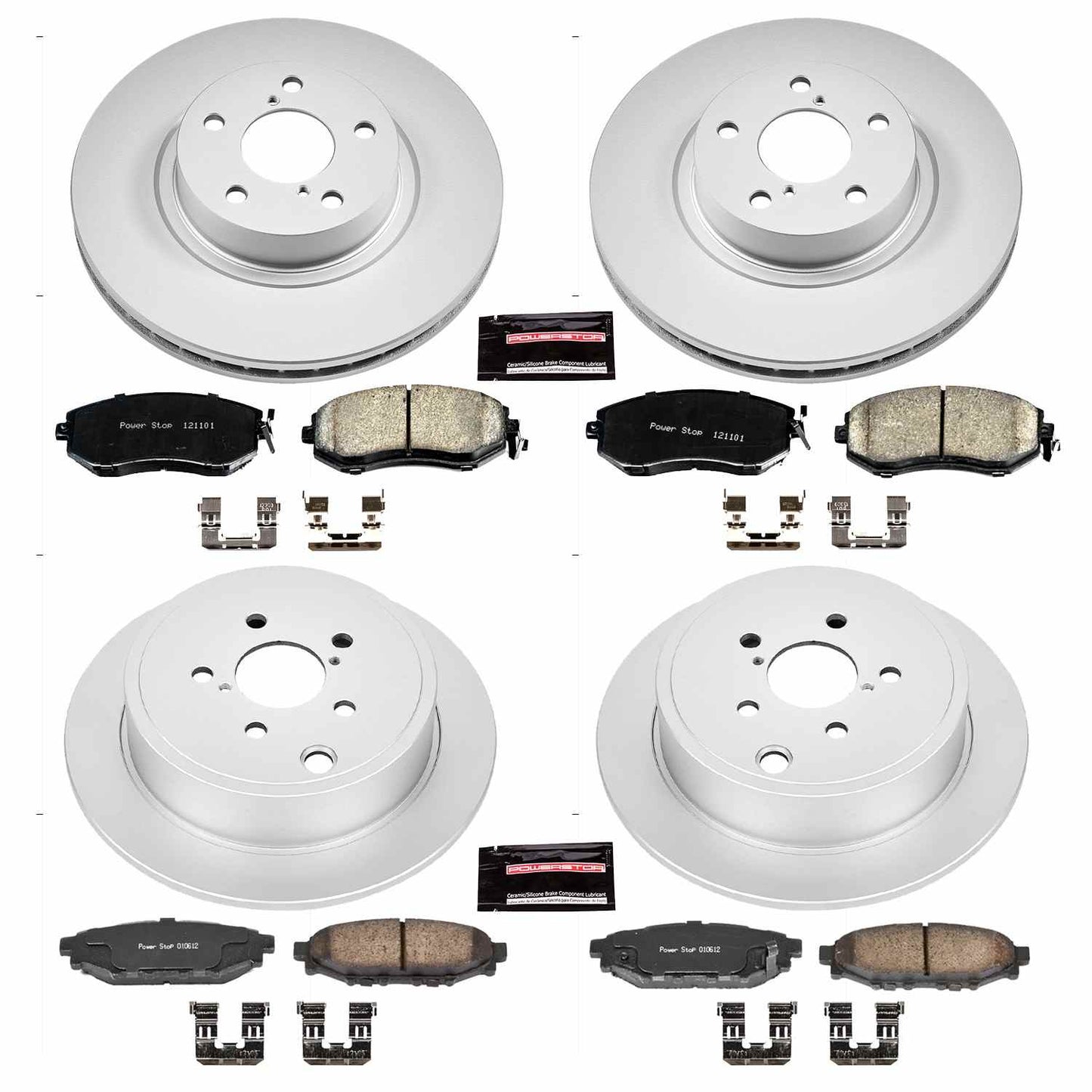 PowerStop Power Stop 13-16 Subaru BRZ Front & Rear Z17 Evolution Geomet Coated Brake Kit CRK6112