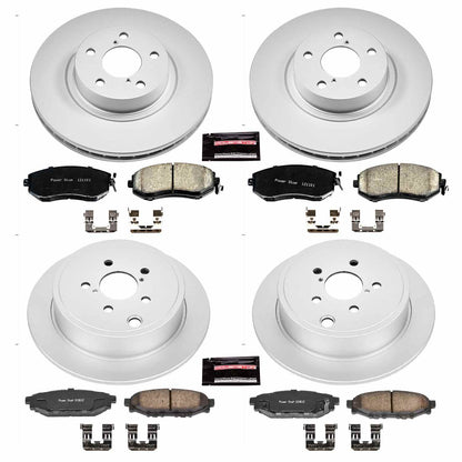 PowerStop Power Stop 13-16 Subaru BRZ Front & Rear Z17 Evolution Geomet Coated Brake Kit CRK6112