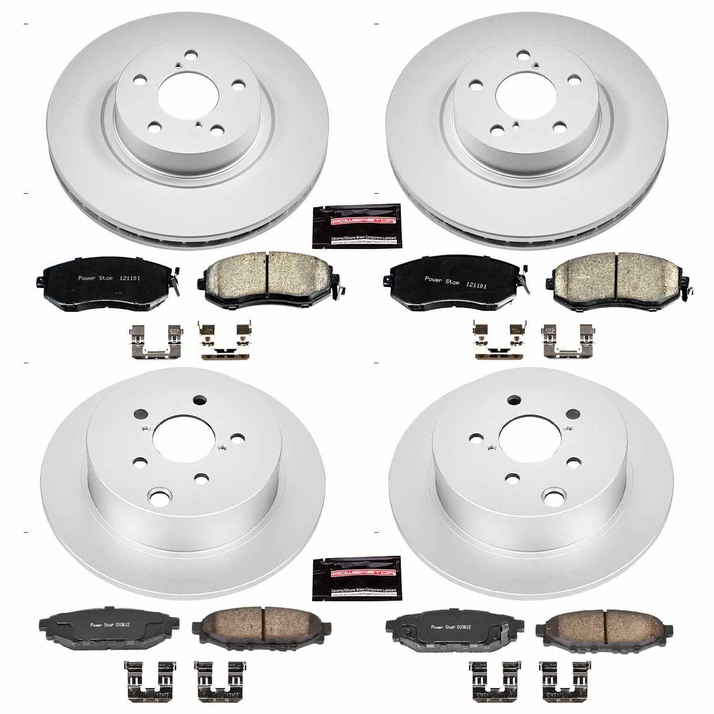 PowerStop Power Stop 12-16 Subaru Impreza Front & Rear Z17 Evolution Geomet Coated Brake Kit CRK6113