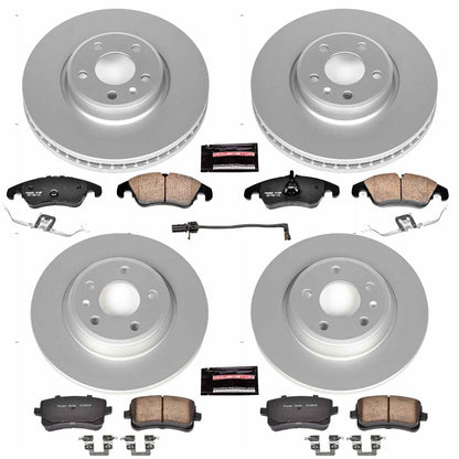 PowerStop Power Stop 12-16 Audi A4 Front & Rear Z23 Evolution Sport Coated Brake Kit CRK6134