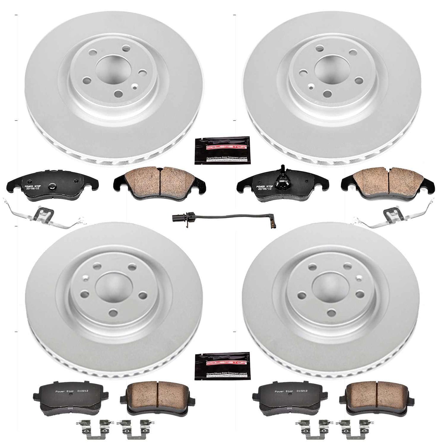 PowerStop Power Stop 2011 Audi S4 Front & Rear Z23 Evolution Sport Coated Brake Kit CRK6155