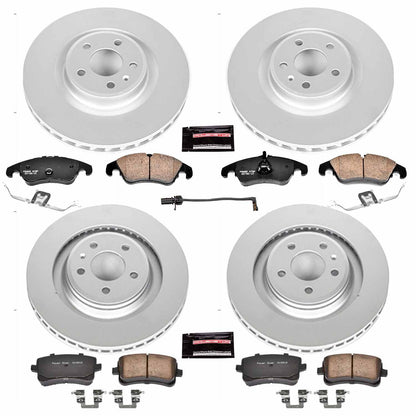 PowerStop Power Stop 10-11 Audi S4 Front & Rear Z23 Evolution Sport Coated Brake Kit CRK6157