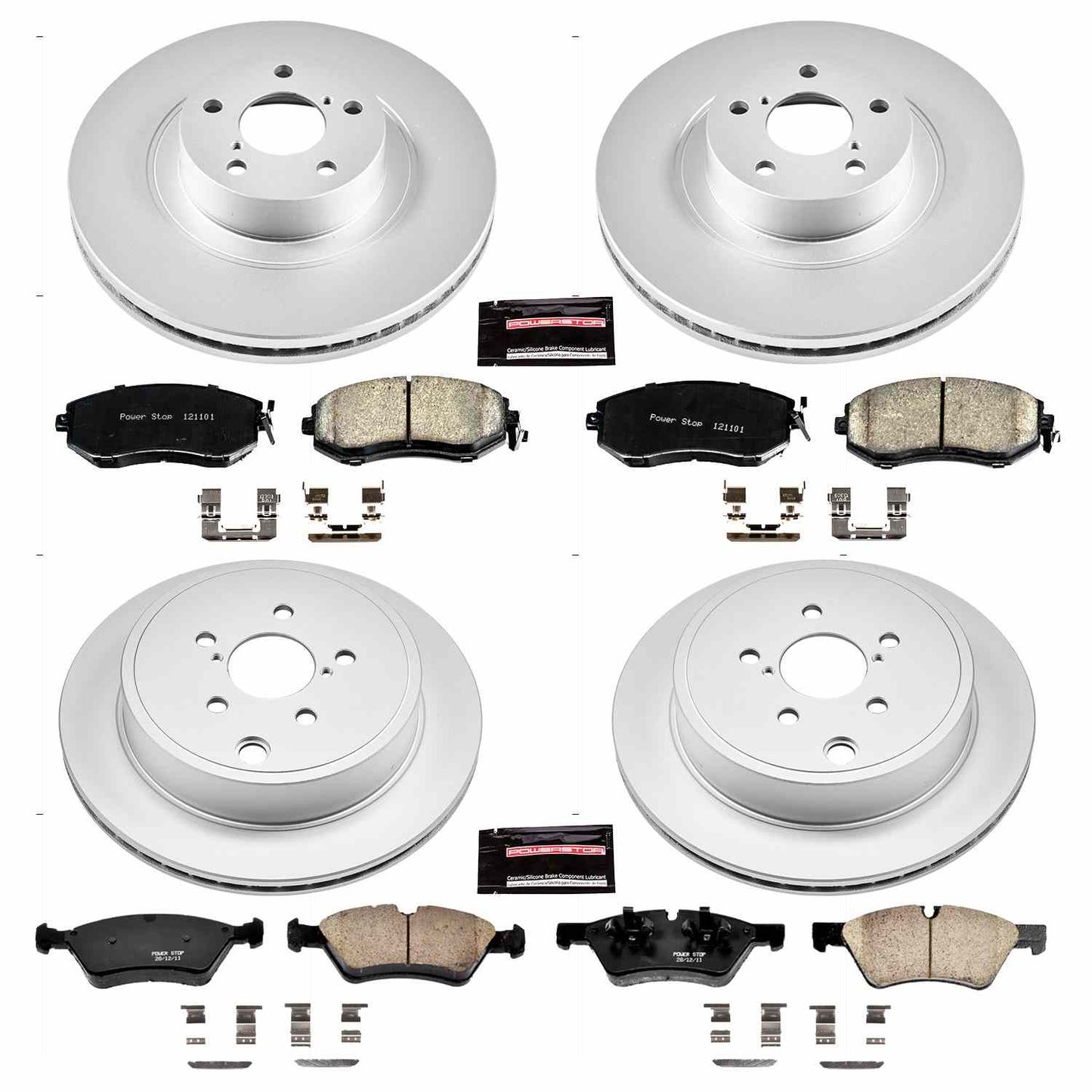 PowerStop Power Stop 13-16 Scion FR-S Front & Rear Z17 Evolution Geomet Coated Brake Kit CRK6164