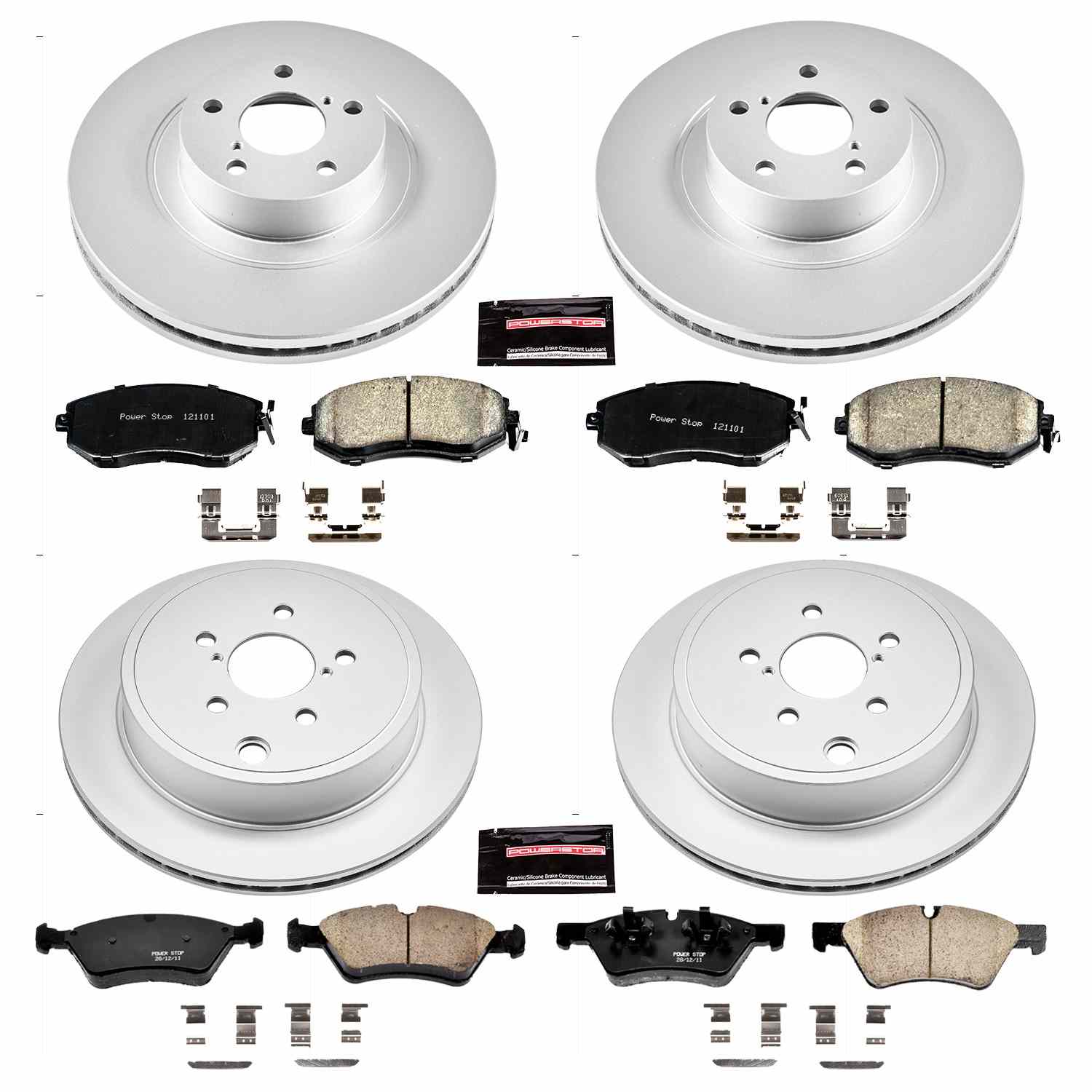 PowerStop Power Stop 13-16 Scion FR-S Front & Rear Z17 Evolution Geomet Coated Brake Kit CRK6164