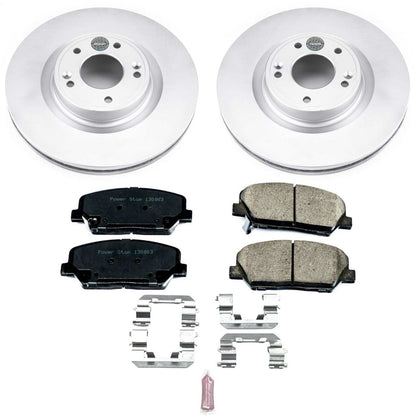 PowerStop Power Stop 10-16 Hyundai Genesis Coupe Front Z17 Evolution Geomet Coated Brake Kit CRK6169