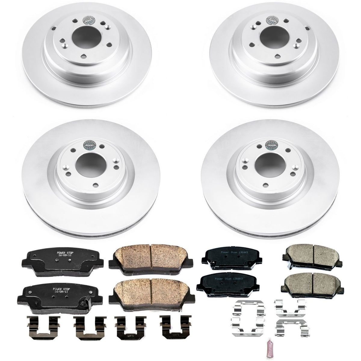 PowerStop Power Stop 10-16 Hyundai Genesis Coupe Front & Rear Z17 Evolution Geomet Coated Brake Kit CRK6170