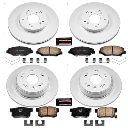PowerStop Power Stop 02-04 Honda CR-V Front & Rear Z17 Evolution Geomet Coated Brake Kit CRK6171