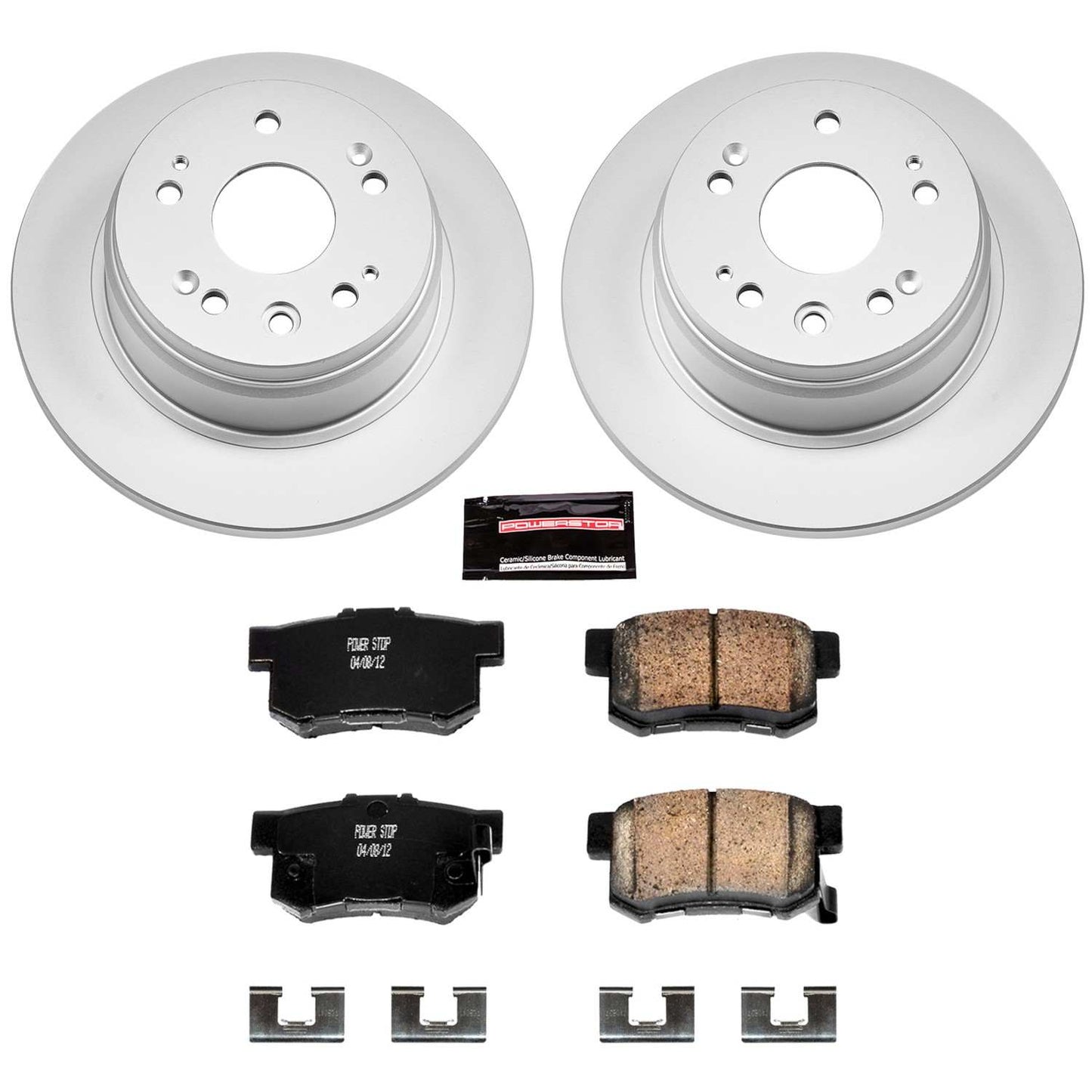 PowerStop Power Stop 02-04 Honda CR-V Rear Z17 Evolution Geomet Coated Brake Kit CRK6172
