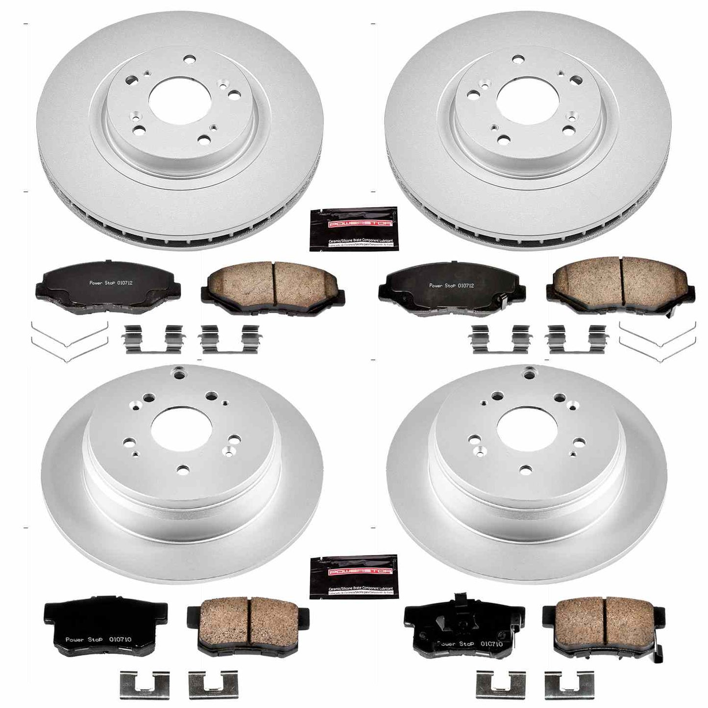 PowerStop Power Stop 05-06 Honda CR-V Front & Rear Z17 Evolution Geomet Coated Brake Kit CRK6173