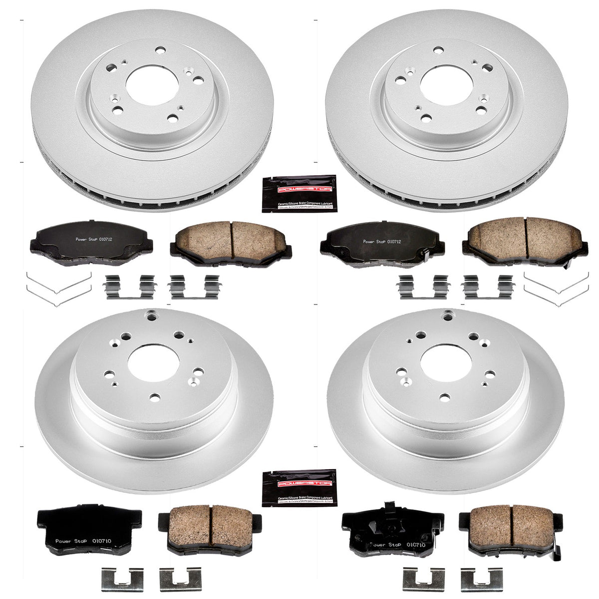 PowerStop Power Stop 05-06 Honda CR-V Front & Rear Z17 Evolution Geomet Coated Brake Kit CRK6173