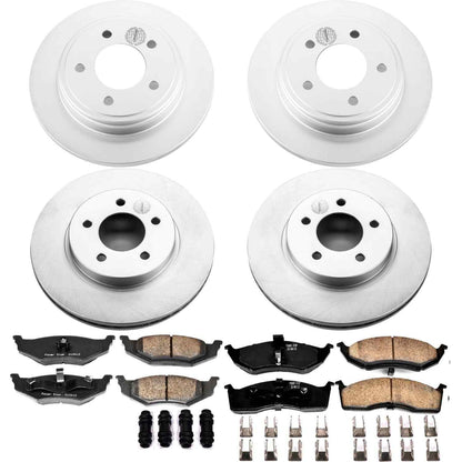 PowerStop Power Stop 98-04 Chrysler Concorde Front & Rear Z17 Evolution Geomet Coated Brake Kit CRK6177