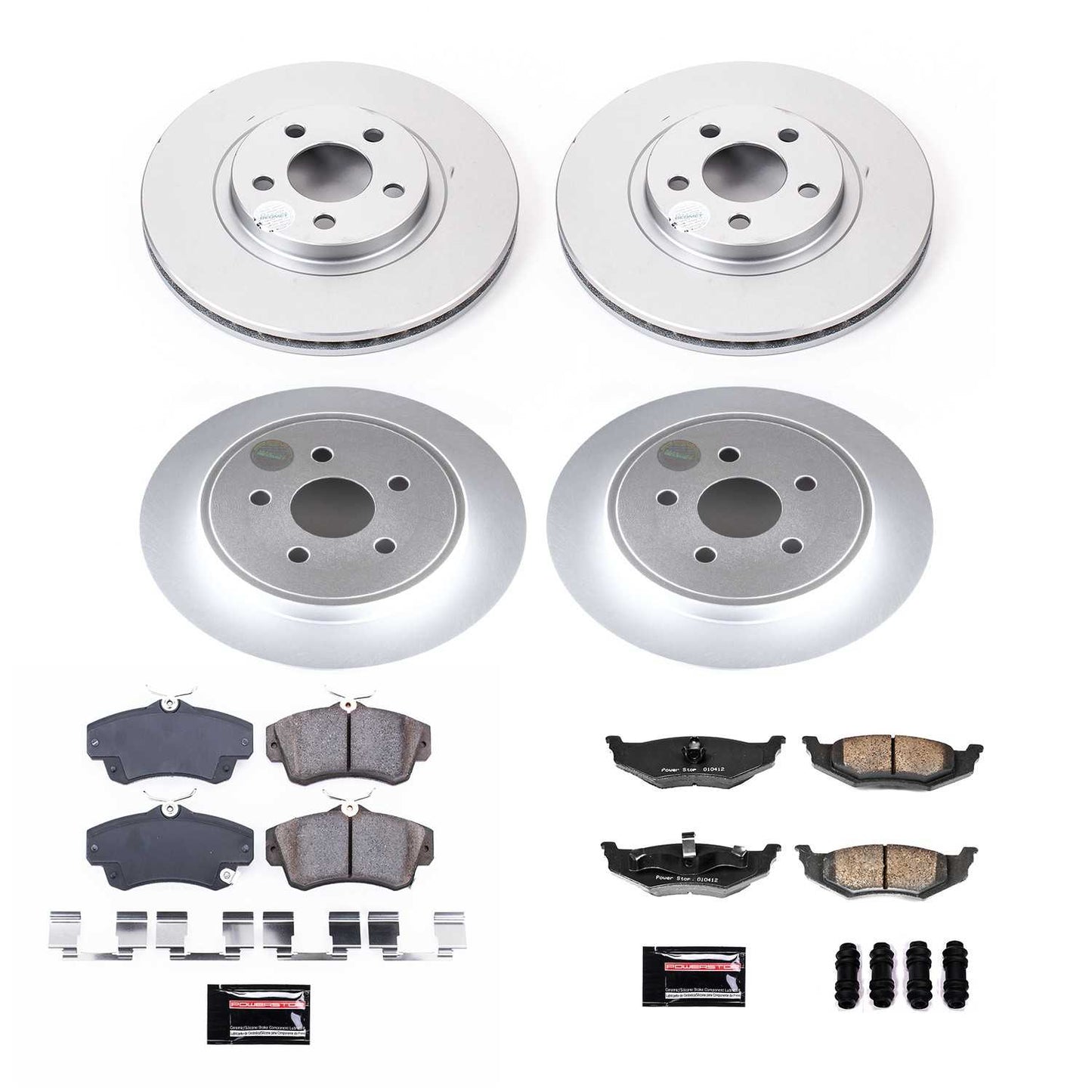 PowerStop Power Stop 2010 Chrysler PT Cruiser Front & Rear Z17 Evolution Geomet Coated Brake Kit CRK6180
