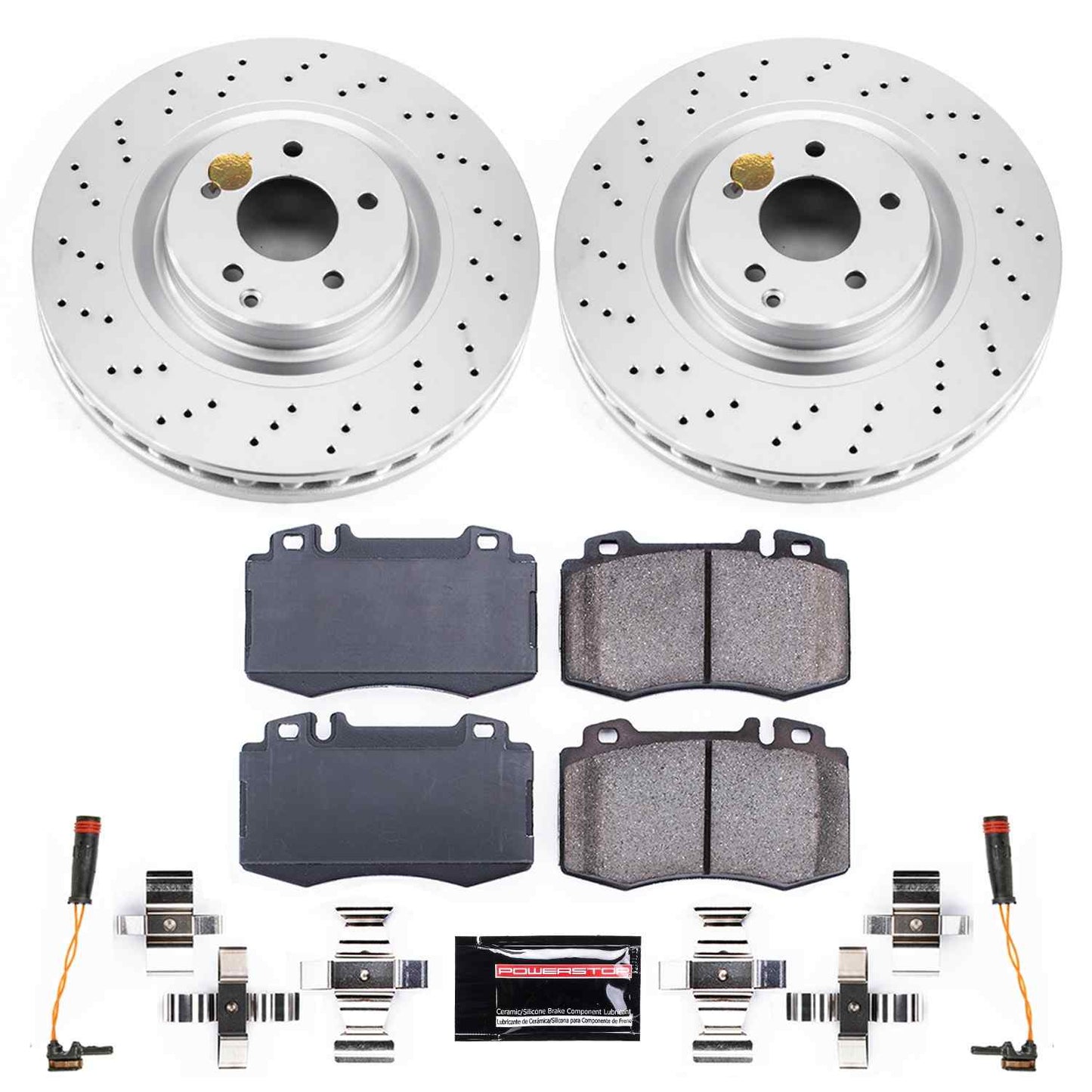 PowerStop Power Stop 02-04 Mercedes-Benz C32 AMG Front Z23 Evolution Sport Coated Brake Kit CRK6205