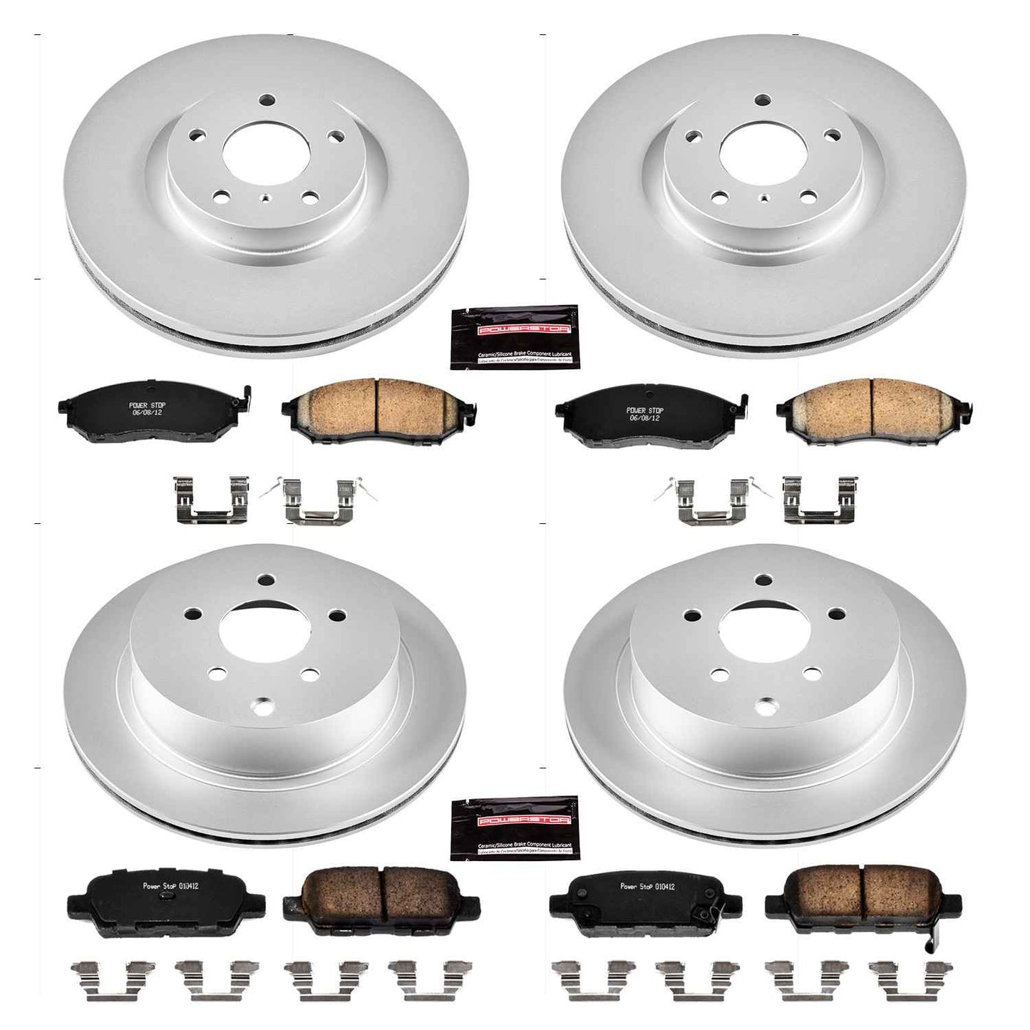 PowerStop Power Stop 12-13 Infiniti M35h Front & Rear Z17 Evolution Geomet Coated Brake Kit CRK6237