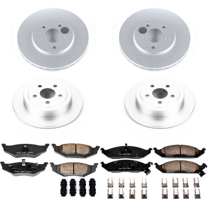 PowerStop Power Stop 95-00 Chrysler Cirrus Front & Rear Z17 Evolution Geomet Coated Brake Kit CRK6264