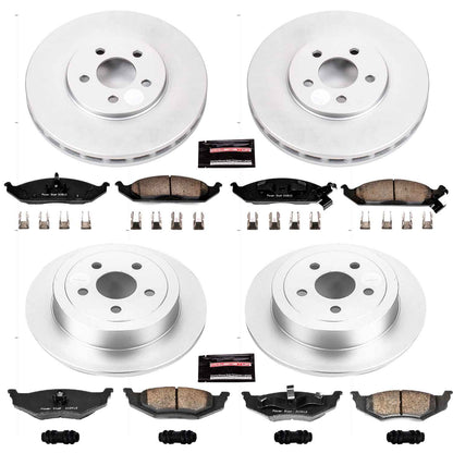 PowerStop Power Stop 95-00 Chrysler Cirrus Front & Rear Z17 Evolution Geomet Coated Brake Kit CRK6265