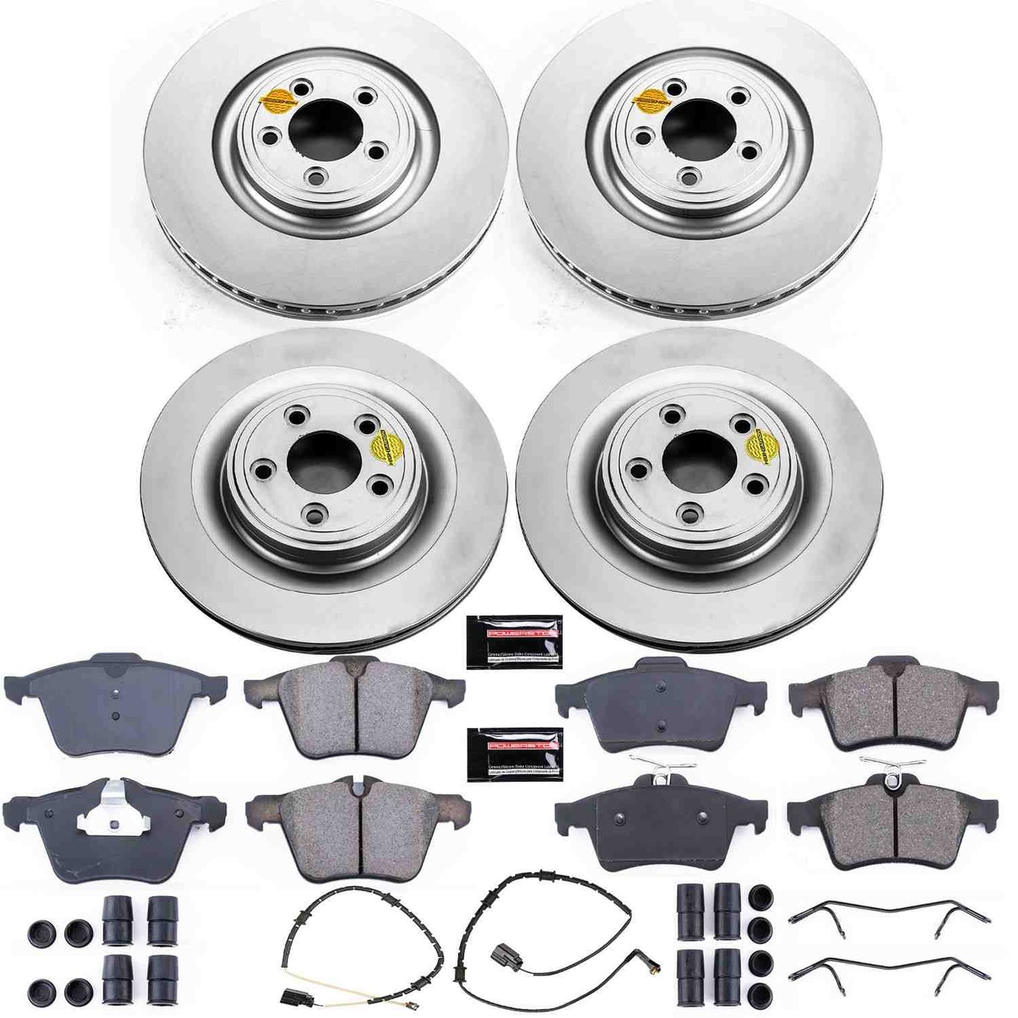PowerStop Power Stop 10-15 Jaguar XF Front & Rear Z23 Evolution Sport Coated Brake Kit CRK6283