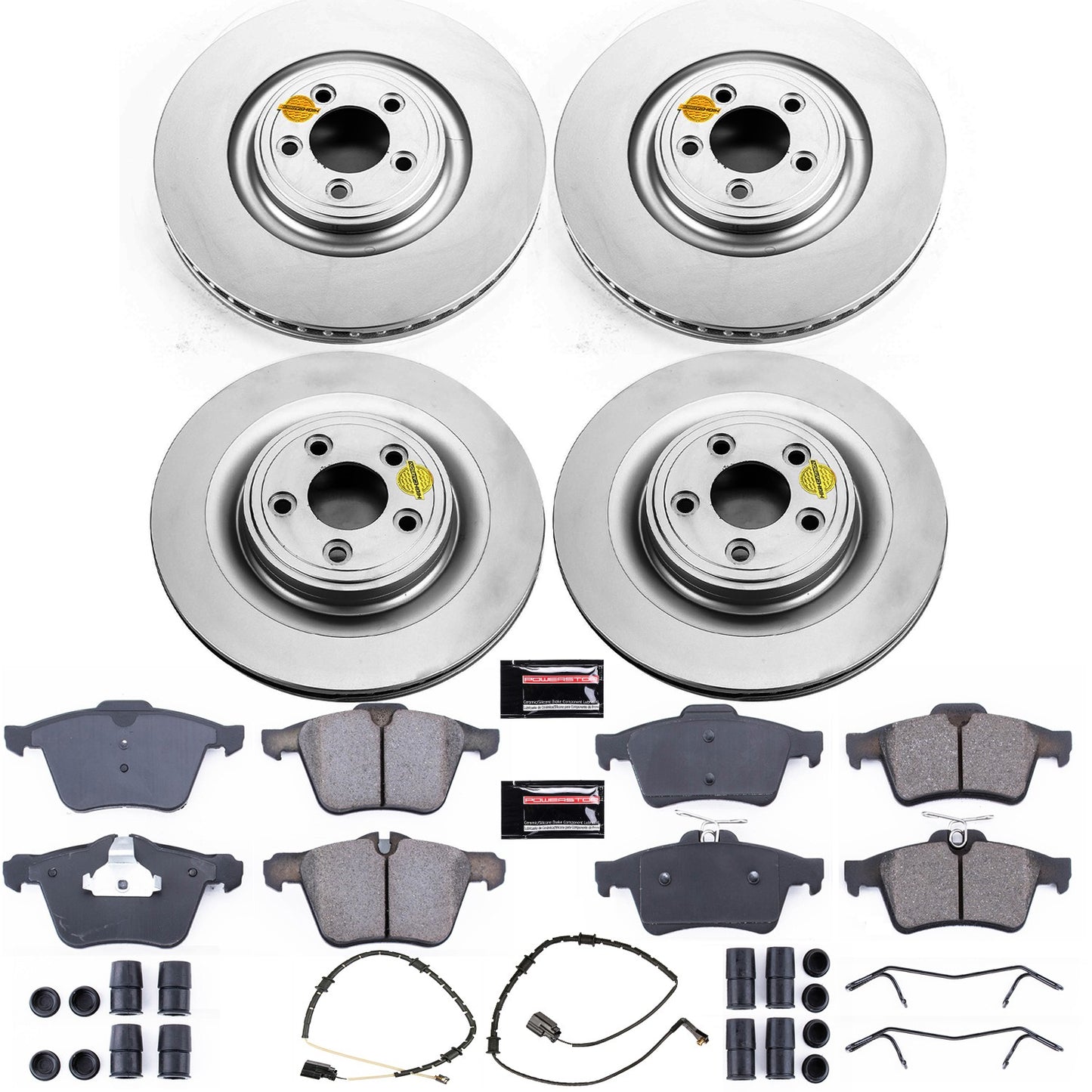 PowerStop Power Stop 10-15 Jaguar XF Front & Rear Z23 Evolution Sport Coated Brake Kit CRK6283