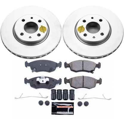 PowerStop Power Stop 12-18 Fiat 500 Front Z23 Evolution Sport Coated Brake Kit CRK6290