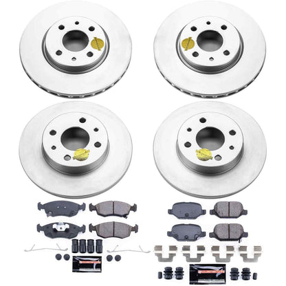 PowerStop Power Stop 12-18 Fiat 500 Front & Rear Z23 Evolution Sport Coated Brake Kit CRK6291