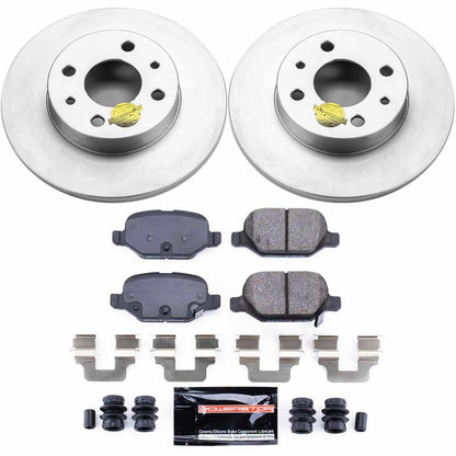 PowerStop Power Stop 12-18 Fiat 500 Rear Z23 Evolution Sport Coated Brake Kit CRK6292