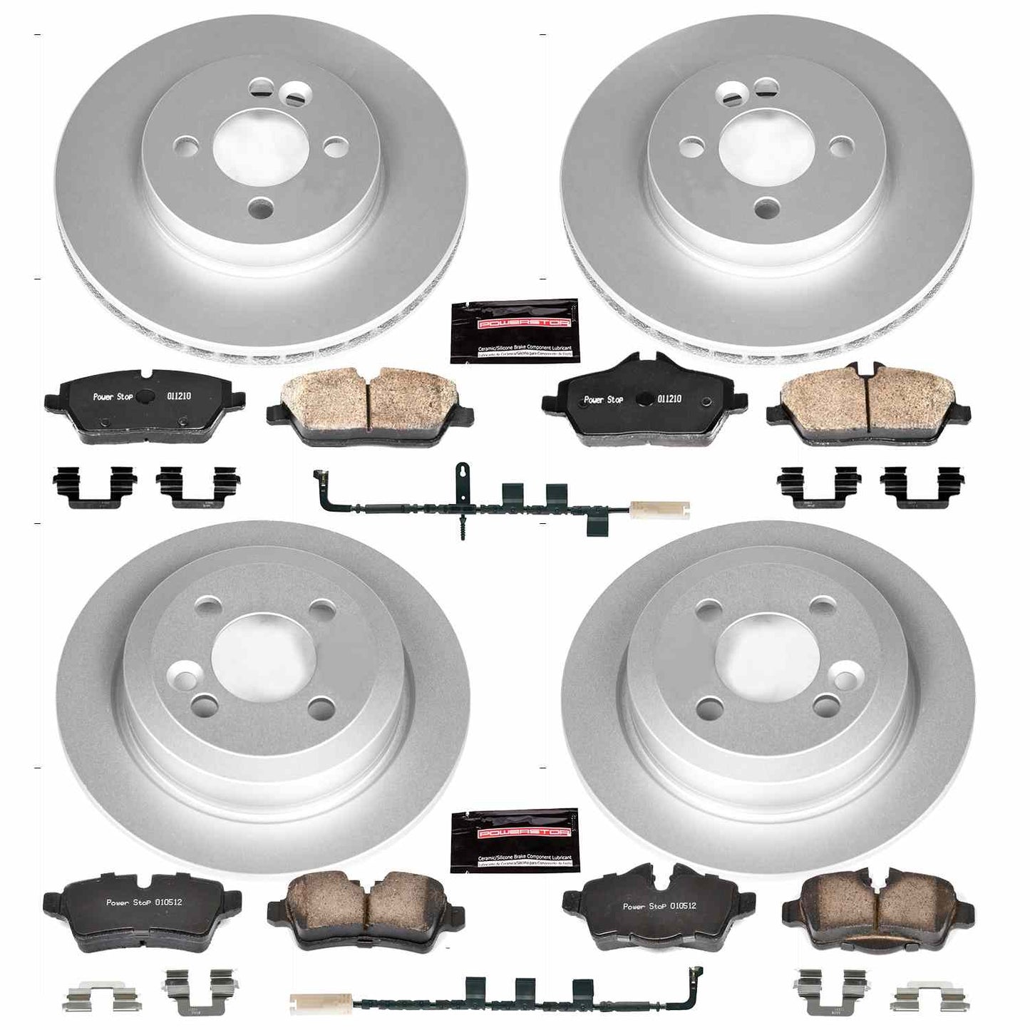PowerStop Power Stop 07-10 Mini Cooper Front & Rear Z23 Evolution Sport Coated Brake Kit CRK6298